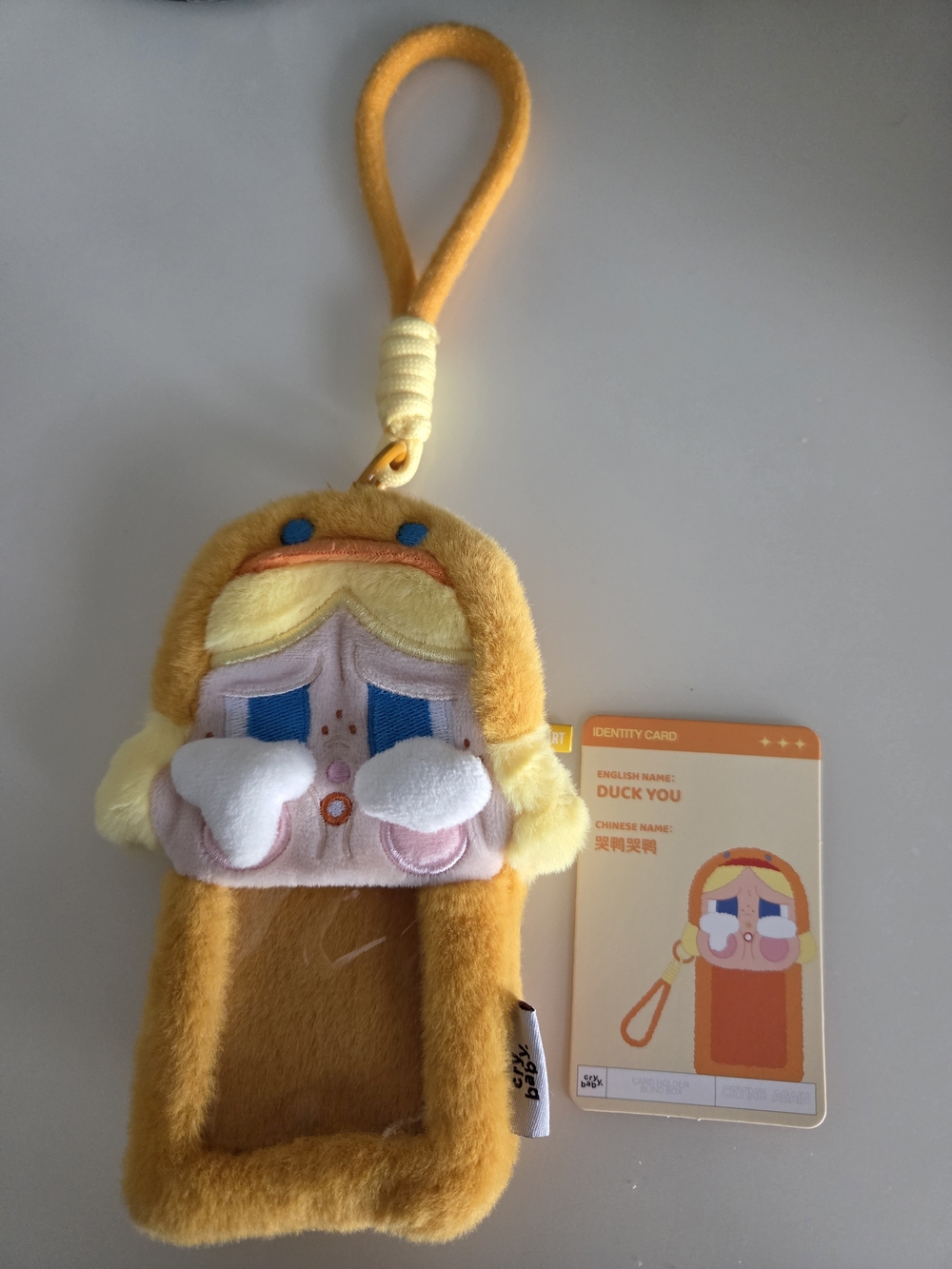 Pop Mart Crybaby Crying Again Series Plush Card Holder "Duck You" Character